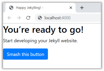 jekyll default home page